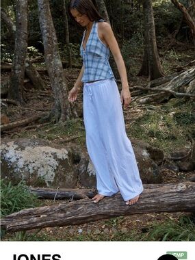 Afends Jones White Wide Leg Pants